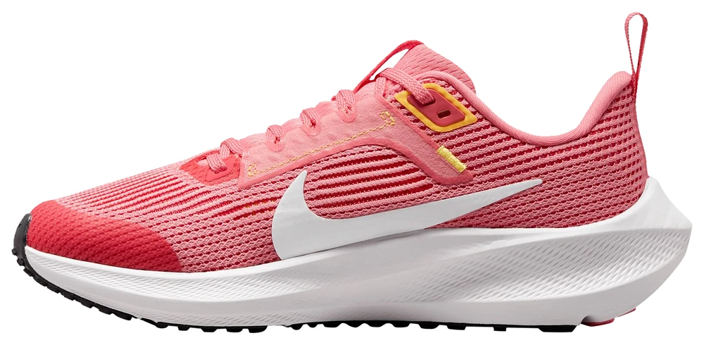 Nike Girls Air Zoom Pegasus 40 - Girls' Grade School Running Shoes White/Coral Chalk/Sea Coral