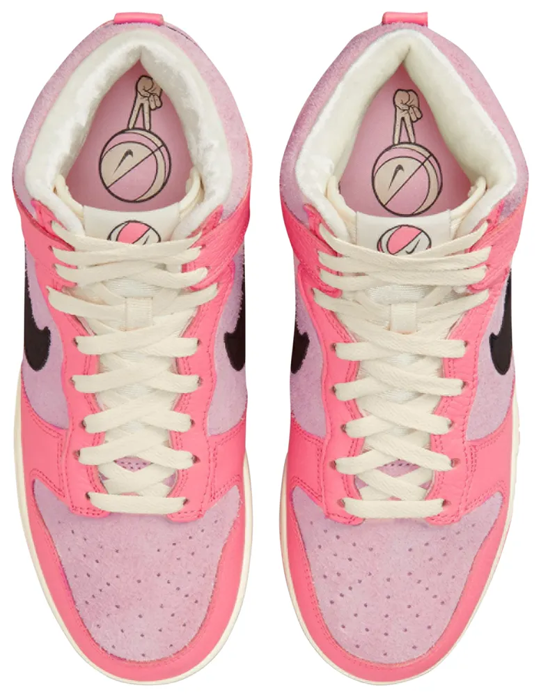 Nike Womens Nike Dunk High - Womens Shoes Medium Soft Pink/Black/Coconut Milk Size 05.5