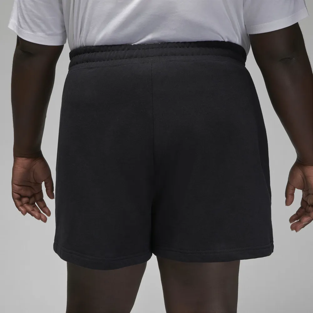 Jordan Womens Jordan Flight Fleece Shorts - Womens Black/White Size 1X