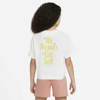 Nike Girls Nike Mama T-Shirt - Girls' Grade School White/Yellow Size L