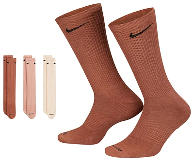 Nike Mens 3 Pack Dri-FIT Plus Crew Socks - Beige/Beige