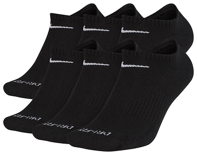 Nike Mens 6 Pack Dri-FIT Plus No Show Socks - White/Black