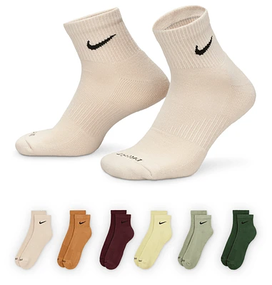 Nike Mens 6 Pack Dri-FIT Plus Quarter Socks