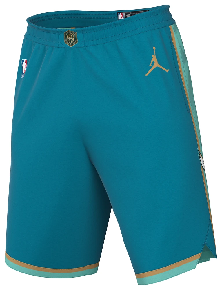 Nike Mens Hornets Dri-FIT Swingman Shorts CE 23 - Rapid Teal/Club Gold