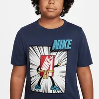 Nike Boys NSW Brand Mark Boxy T-Shirt - Boys' Grade School Midnight Navy