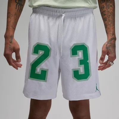 Jordan Mens Mesh GFX Shorts - White/Green