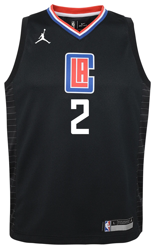 Jordan Boys Kawhi Leonard Clippers Statement Swingman Jersey - Boys' Grade School Black/Blue