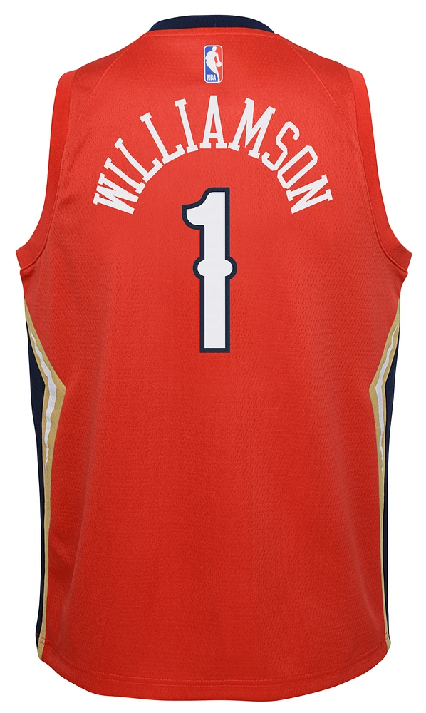 Jordan Boys Zion Williamson Pelicans Statement Swingman Jersey - Boys' Grade School Navy/Red