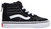 Vans Boys SK8-Hi Zip - Boys' Toddler Skate Shoes Black/True White