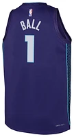 Jordan Boys Lamelo Ball Hornets Statement Swingman Jersey - Boys' Grade School Teal/Purple