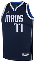 Jordan Boys Luka Doncic Mavericks Statement Swingman Jersey - Boys' Grade School Navy/White