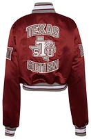 Campus Remix Womens Texas Southern University Satin Jacket - Maroon/Maroon