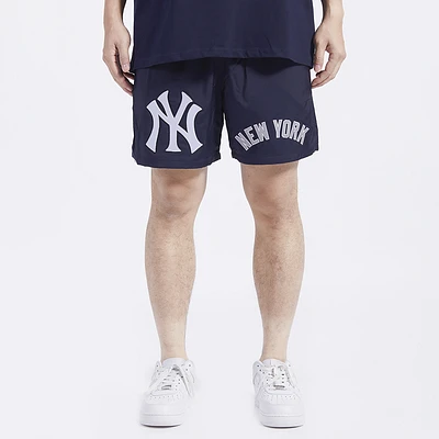 Pro Standard Mens New York Yankees Dbl Logo Woven Short - Navy/Navy