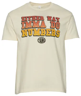 Y.A.N.G Mens Y.A.N.G Numbers T-Shirt - Mens Multi/Natural Size L