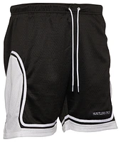 Y.A.N.G Mens Hustlers Only Basketball Shorts - White/Black