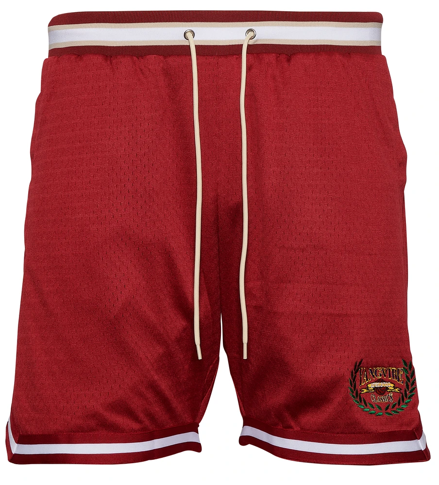 Y.A.N.G Mens Yang Vibes Basketball Shorts - Multi/Burgundy