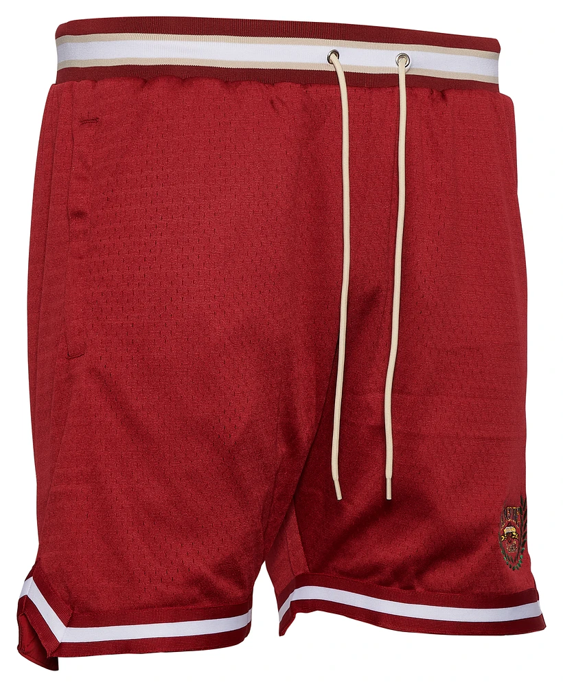 Y.A.N.G Mens Yang Vibes Basketball Shorts - Multi/Burgundy