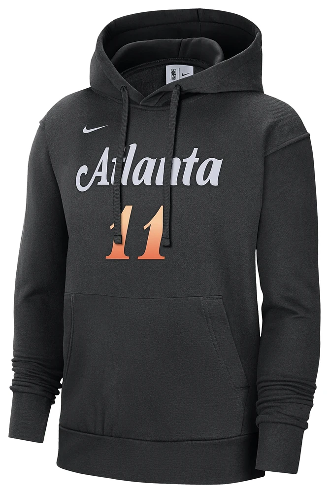 Nike Mens Trae Young Hawks City Edition Name & Number Hoodie - Black/White