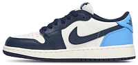 Jordan Boys Retro 1 Low OG - Boys' Grade School Shoes Obsidian/University Blue/Sail