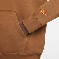 Nike Mens JA Club BB Pullover Hoodie - Lt British Tan/Lt Tan/Safety Orange