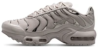 Nike Girls Air Max Plus HF - Girls' Grade School Basketball Shoes Light Iron Ore/Metallic Silver/Gym Red