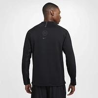 Nike Mens LeBron James Warm DNA Half Zip - Black/Dk Smoke Grey