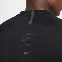 Nike Mens LeBron James Warm DNA Half Zip - Black/Dk Smoke Grey