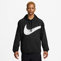 Nike Mens TF Swoosh Pullover Hoodie - Black/White