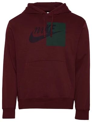 Nike Mens Split Logo Pullover Hoodie - Night Maroon/Black