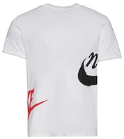 Nike Mens Nike Split Logo T-Shirt - Mens White/Red Size S