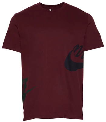 Nike Mens Split Logo T-Shirt - Maroon/Black