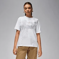 Jordan Womens Jordan Essential Short Sleeve T-Shirt - Womens White/Gray Size L