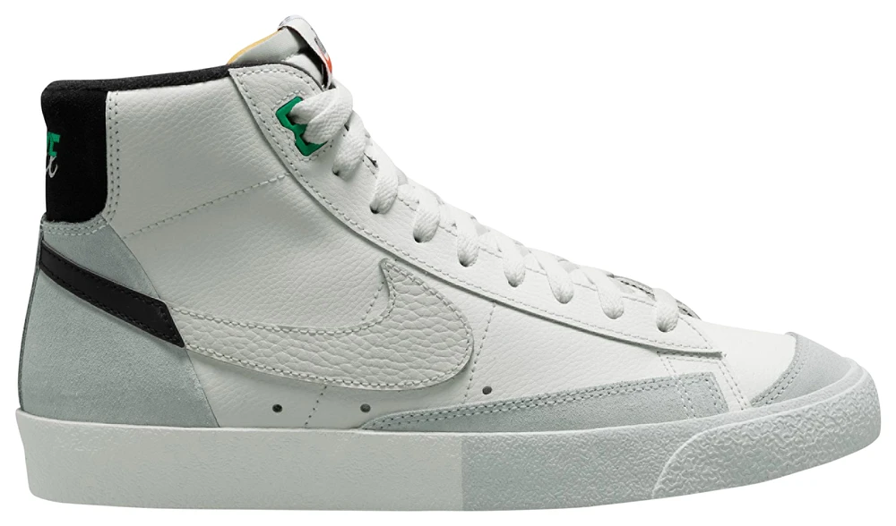 Nike Mens Blazer Mid '77 Premium Remix - Basketball Shoes White/Silver/Green