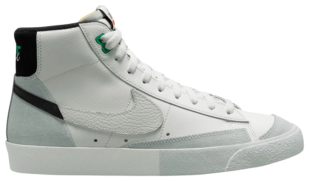 Nike Mens Nike Blazer Mid '77 Premium Remix - Mens Basketball Shoes Green/Silver/White Size 13.0