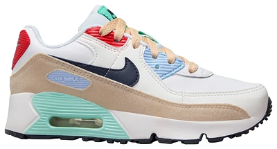 Nike Boys Air Max 90 LTR - Boys' Preschool Shoes Sanddrift/Obsidian/White