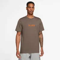 Jordan Mens Short Sleeve Wordmark T-Shirt - Palomino/Magma Orange