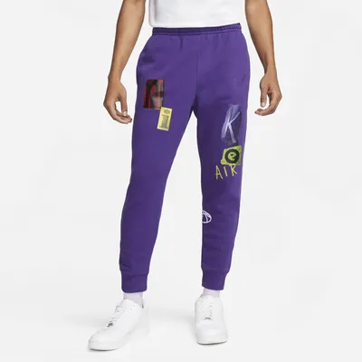 Nike Mens Nike Club Legacy Joggers - Mens Purple/White Size S