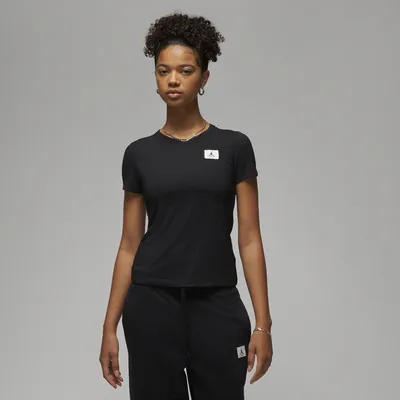 Jordan Womens Slim Short Sleeve T-Shirt - Black