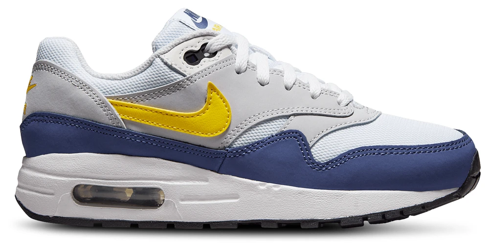 Nike Boys Air Max 1 - Boys' Grade School Shoes White/Yellow/Navy