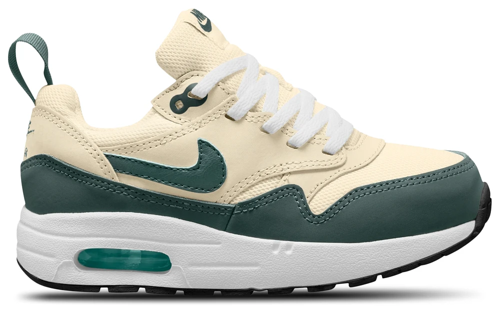 Nike Girls Air Max 1 EasyOn - Girls' Preschool Running Shoes Green/White