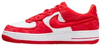 Nike Girls Air Force 1 Valentines Day - Girls' Grade School Shoes White/Light Crimson/Fire Red