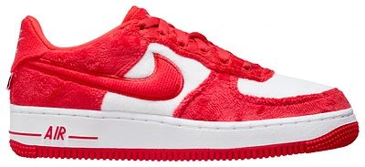 Nike Girls Air Force 1 Valentines Day - Girls' Grade School Shoes White/Light Crimson/Fire Red