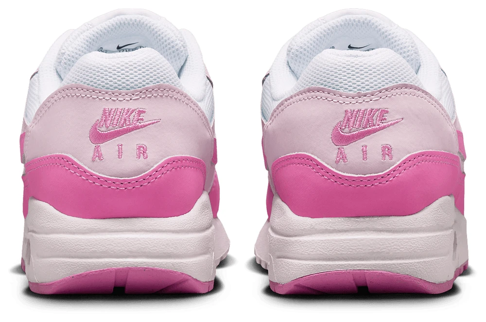 Nike Girls Air Max 1 - Girls' Grade School Running Shoes White/Playful Pink/Pink Foam