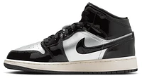 Jordan Boys AJ 1 Mid SE Uni - Boys' Grade School Shoes Black/Gold/Silver