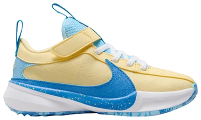 Nike Boys Nike Freak 5 SE - Boys' Preschool Basketball Shoes Photo Blue/Soft Yellow/Light Laser Size 03.0