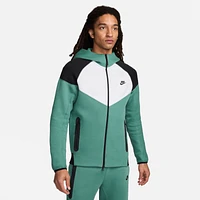 Nike Mens Nike Tech Fleece Full-Zip Hoodie - Mens Green/Black/White Size XL