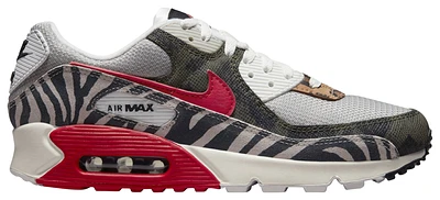 Nike Mens Nike Air Max 90 - Mens Running Shoes Grey/Red/Black Size 10.0