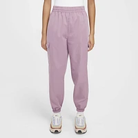 Nike Girls Nike NSW Cargo Star Pants - Girls' Grade School Plum Dust/White Size L