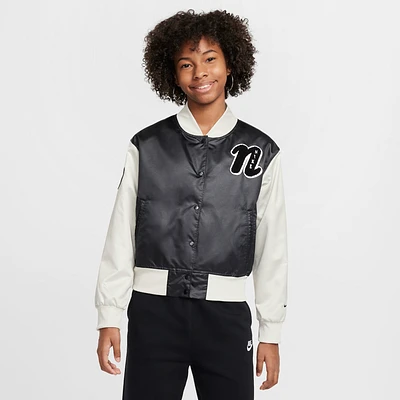 Nike Girls NSW Varsity Star Jacket - Girls' Grade School Black