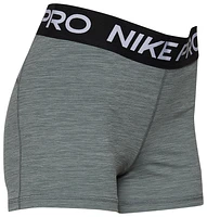 Nike Womens Nike Pro 365 3" Shorts - Womens Smoke Grey Heather/Black Size XL